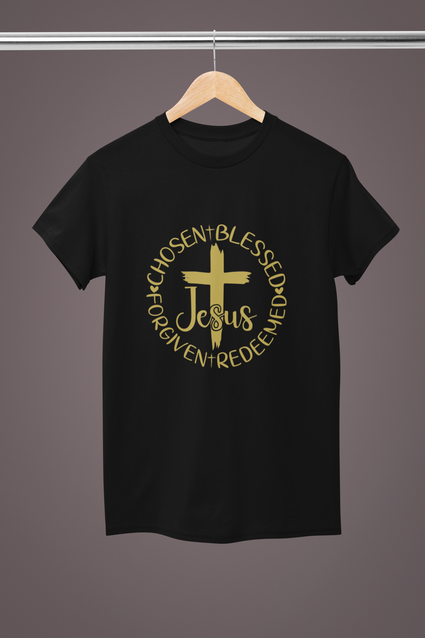 Chosen, Blessed, Forgiven, Redeemed w/Cross Short Sleeve T-Shirt