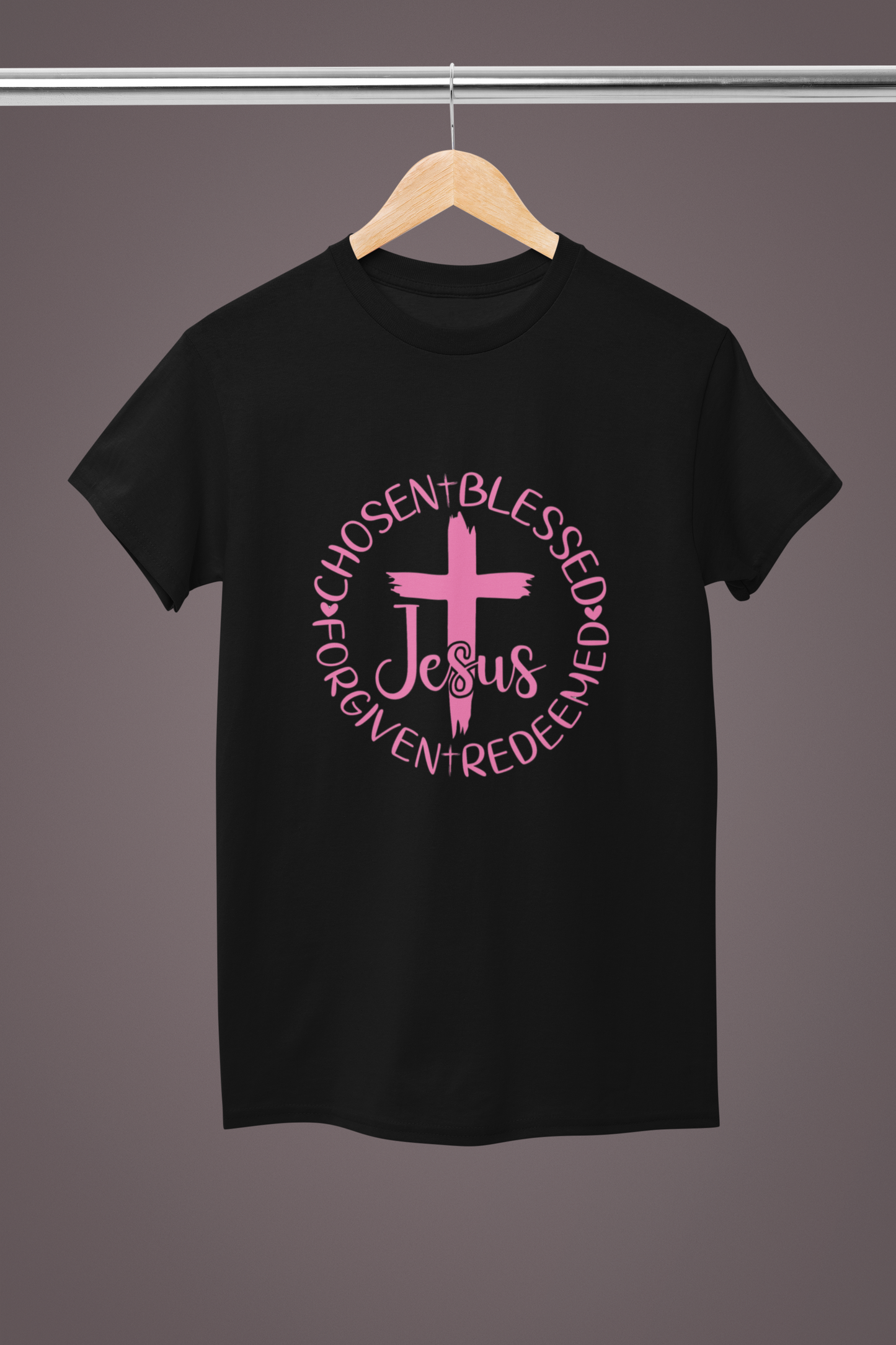 Chosen, Blessed, Forgiven, Redeemed w/Cross Short Sleeve T-Shirt